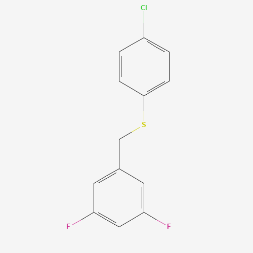 1-[(4-chlorophenyl)sulfanylmethyl]-3,5-difluorobenzene (CAS: 259132-16-6) - Chemical Structure and Molecular Formula 