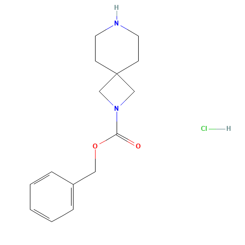 benzyl 2,7-diazaspiro[3.5]nonane-2-carboxylate;hydrochloride (CAS: 1227381-91-0) - Chemical Structure and Molecular Formula 