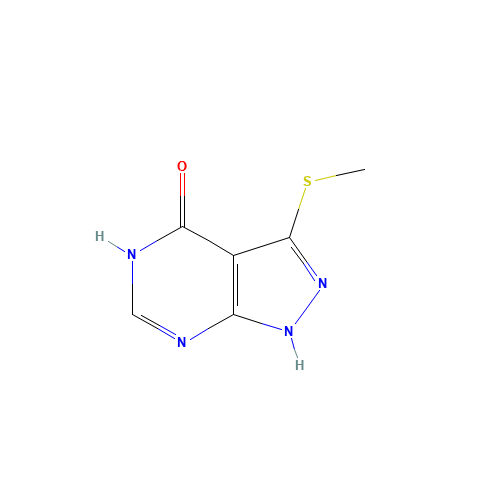 3-methylsulfanyl-1,2-dihydropyrazolo[3,4-d]pyrimidin-4-one (CAS: 90914-36-6) - Related Chemical Product