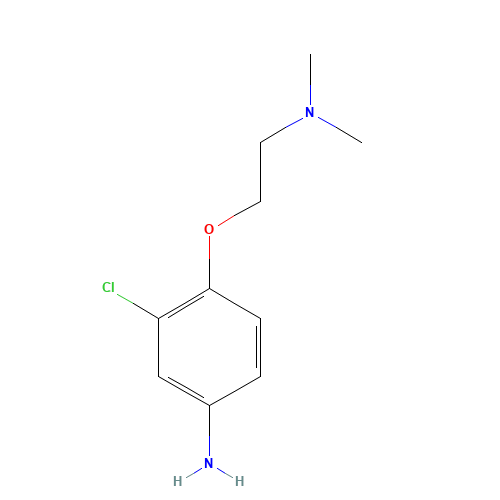 3-chloro-4-[2-(dimethylamino)ethoxy]aniline (CAS: 895636-40-5) - Chemical Structure and Molecular Formula 