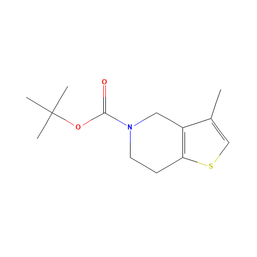 tert-butyl 3-methyl-6,7-dihydro-4H-thieno[3,2-c]pyridine-5-carboxylate (CAS: 230301-86-7) - Chemical Structure and Molecular Formula 