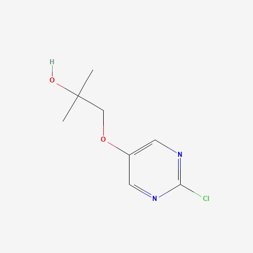 1-(2-chloropyrimidin-5-yl)oxy-2-methylpropan-2-ol (CAS: 1314391-65-5) - Chemical Structure and Molecular Formula 