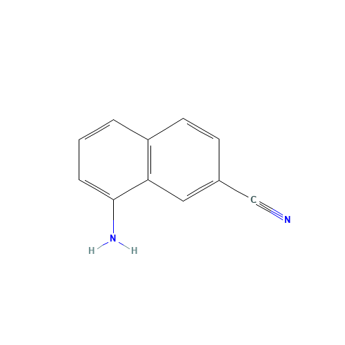 8-aminonaphthalene-2-carbonitrile (CAS: 73399-93-6) - Chemical Structure and Molecular Formula 