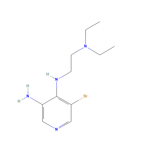 5-bromo-4-N-[2-(diethylamino)ethyl]pyridine-3,4-diamine (CAS: 802827-75-4) - Chemical Structure and Molecular Formula 