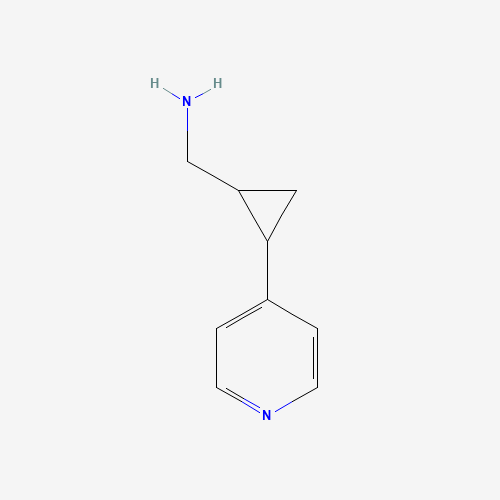 (2-pyridin-4-ylcyclopropyl)methanamine (CAS: 1334493-71-8) - Chemical Structure and Molecular Formula 