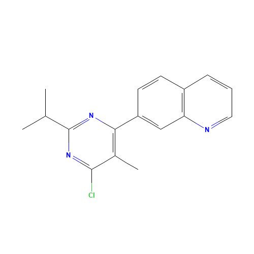 7-(6-chloro-5-methyl-2-propan-2-ylpyrimidin-4-yl)quinoline (CAS: 852062-29-4) - Related Chemical Product
