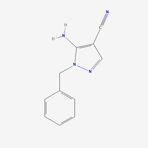 5-amino-1-benzylpyrazole-4-carbonitrile (CAS: 91091-13-3) - Chemical Structure and Molecular Formula 