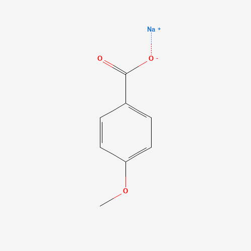 sodium;4-methoxybenzoate (CAS: 536-45-8) - Chemical Structure and Molecular Formula 