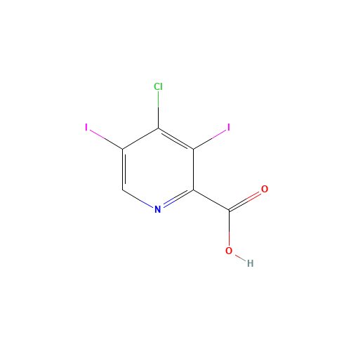 4-chloro-3,5-diiodopyridine-2-carboxylic acid (CAS: 98278-85-4) - Chemical Structure and Molecular Formula 