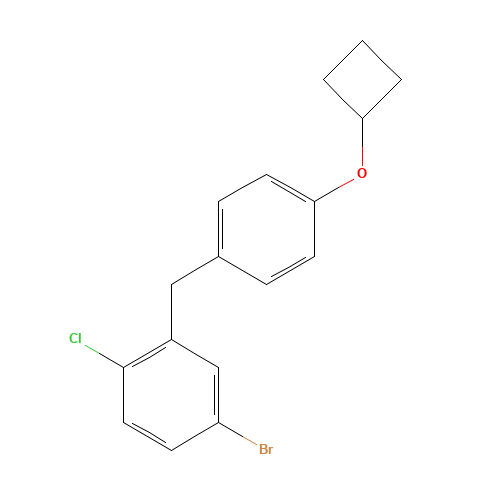 4-bromo-1-chloro-2-[(4-cyclobutyloxyphenyl)methyl]benzene (CAS: 915095-93-1) - Related Chemical Product