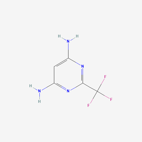 2-(trifluoromethyl)pyrimidine-4,6-diamine (CAS: 672-46-8) - Chemical Structure and Molecular Formula 