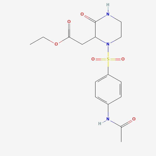 ethyl 2-[1-(4-acetamidophenyl)sulfonyl-3-oxopiperazin-2-yl]acetate (CAS: 318469-56-6) - Related Chemical Product