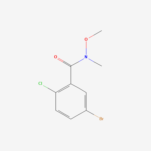 5-bromo-2-chloro-N-methoxy-N-methylbenzamide (CAS: 842136-59-8) - Chemical Structure and Molecular Formula 