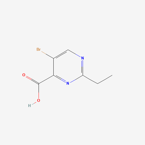 5-bromo-2-ethylpyrimidine-4-carboxylic acid (CAS: 1235450-86-8) - Chemical Structure and Molecular Formula 