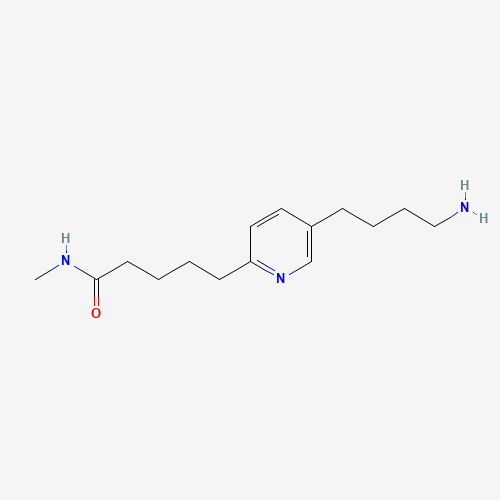 5-[5-(4-aminobutyl)pyridin-2-yl]-N-methylpentanamide (CAS: 312263-15-3) - Chemical Structure and Molecular Formula 