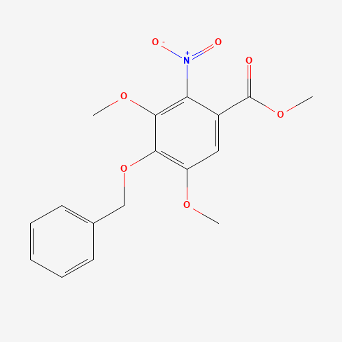 methyl 3,5-dimethoxy-2-nitro-4-phenylmethoxybenzoate (CAS: 27065-71-0) - Chemical Structure and Molecular Formula 