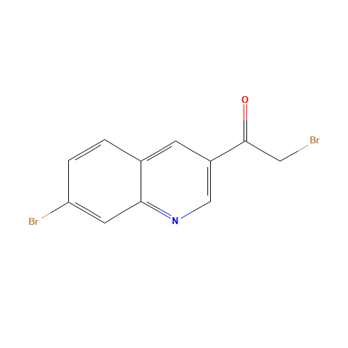 2-bromo-1-(7-bromoquinolin-3-yl)ethanone (CAS: 1228552-88-2) - Chemical Structure and Molecular Formula 