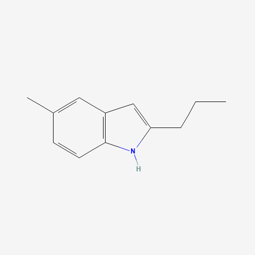 5-methyl-2-propyl-1H-indole (CAS: 1131-95-9) - Chemical Structure and Molecular Formula 