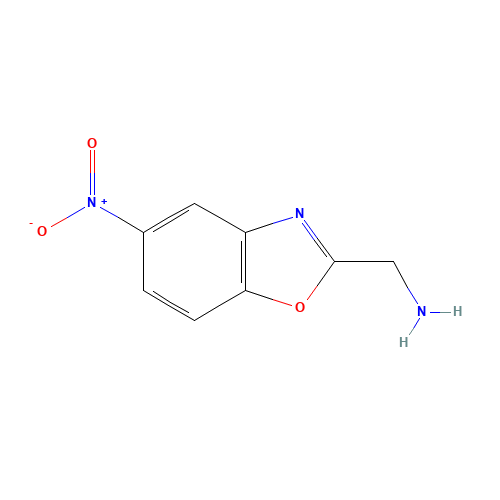 (5-nitro-1,3-benzoxazol-2-yl)methanamine (CAS: 918106-43-1) - Chemical Structure and Molecular Formula 