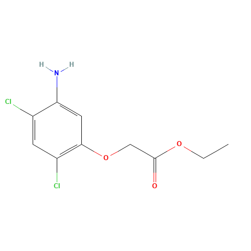 ethyl 2-(5-amino-2,4-dichlorophenoxy)acetate (CAS: 338960-27-3) - Chemical Structure and Molecular Formula 