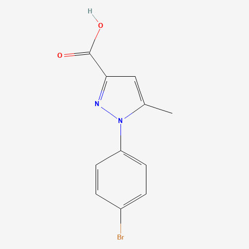 1-(4-bromophenyl)-5-methylpyrazole-3-carboxylic acid (CAS: 229163-39-7) - Chemical Structure and Molecular Formula 