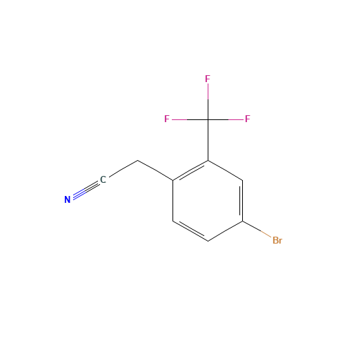 2-[4-bromo-2-(trifluoromethyl)phenyl]acetonitrile (CAS: 877131-92-5) - Chemical Structure and Molecular Formula 