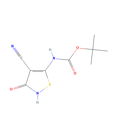 tert-butyl N-(4-cyano-3-oxo-1,2-thiazol-5-yl)carbamate (CAS: 1207176-04-2) - Related Chemical Product