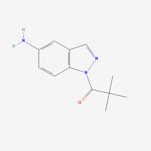 1-(5-aminoindazol-1-yl)-2,2-dimethylpropan-1-one (CAS: 1035096-73-1) - Chemical Structure and Molecular Formula 