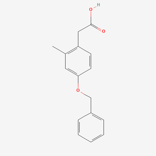2-(2-methyl-4-phenylmethoxyphenyl)acetic acid (CAS: 383135-10-2) - Chemical Structure and Molecular Formula 
