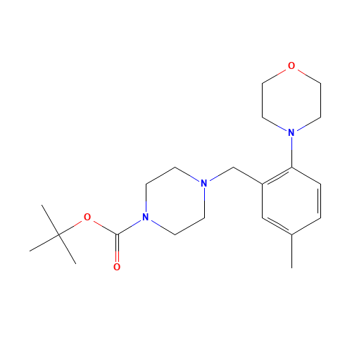 tert-butyl 4-[(5-methyl-2-morpholin-4-ylphenyl)methyl]piperazine-1-carboxylate (CAS: 1460033-45-7) - Related Chemical Product