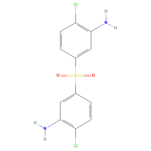 5-(3-amino-4-chlorophenyl)sulfonyl-2-chloroaniline (CAS: 40179-07-5) - Chemical Structure and Molecular Formula 
