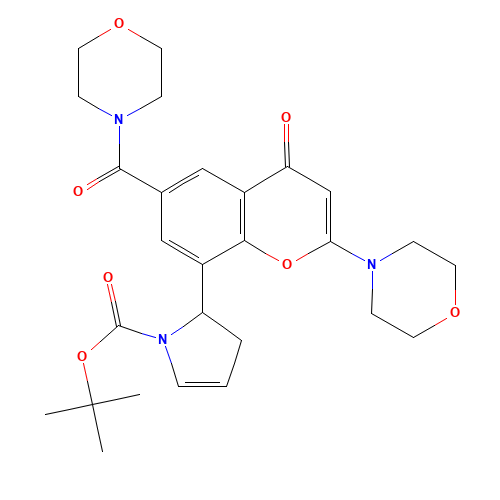 tert-butyl 2-[6-(morpholine-4-carbonyl)-2-morpholin-4-yl-4-oxochromen-8-yl]-2,3-dihydropyrrole-1-carboxylate (CAS: 1403458-74-1) - Related Chemical Product