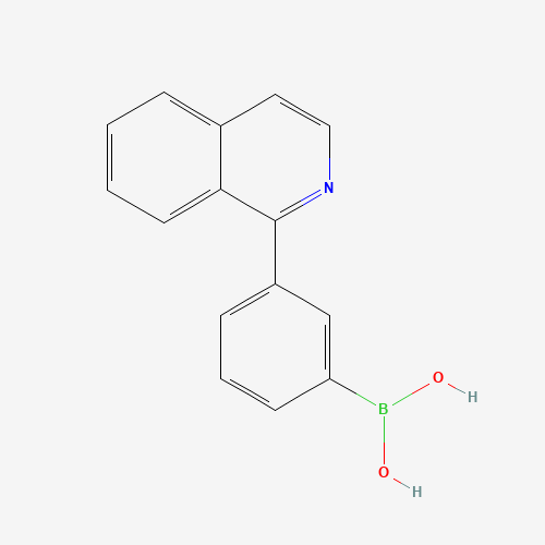 (3-isoquinolin-1-ylphenyl)boronic acid (CAS: 881913-23-1) - Chemical Structure and Molecular Formula 