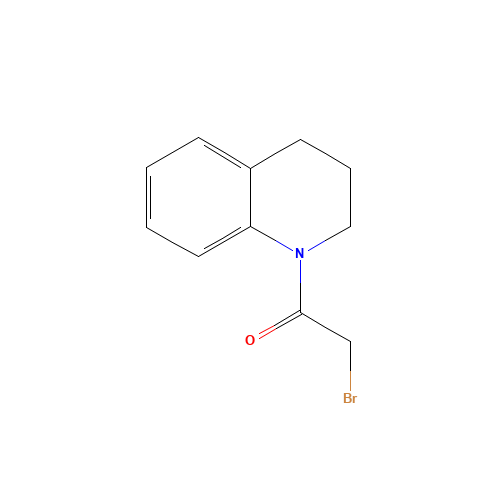 2-bromo-1-(3,4-dihydro-2H-quinolin-1-yl)ethanone (CAS: 63286-44-2) - Chemical Structure and Molecular Formula 