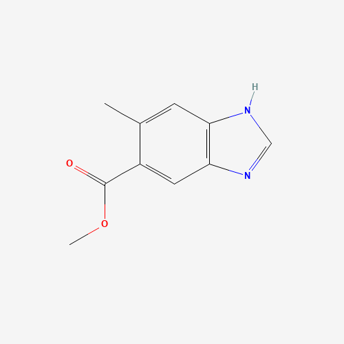 methyl 6-methyl-1H-benzimidazole-5-carboxylate (CAS: 10351-79-8) - Chemical Structure and Molecular Formula 