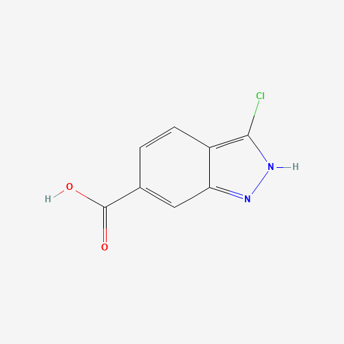 3-chloro-2H-indazole-6-carboxylic acid (CAS: 1086391-21-0) - Chemical Structure and Molecular Formula 