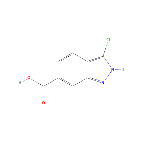 3-chloro-2H-indazole-6-carboxylic acid (CAS: 1086391-21-0) - Chemical Structure and Molecular Formula 