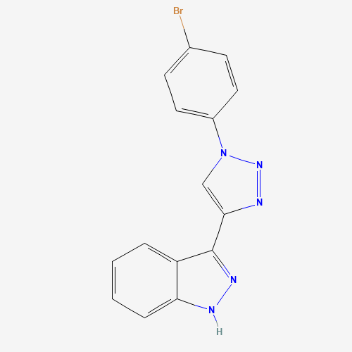 3-[1-(4-bromophenyl)triazol-4-yl]-1H-indazole (CAS: 1383706-14-6) - Chemical Structure and Molecular Formula 