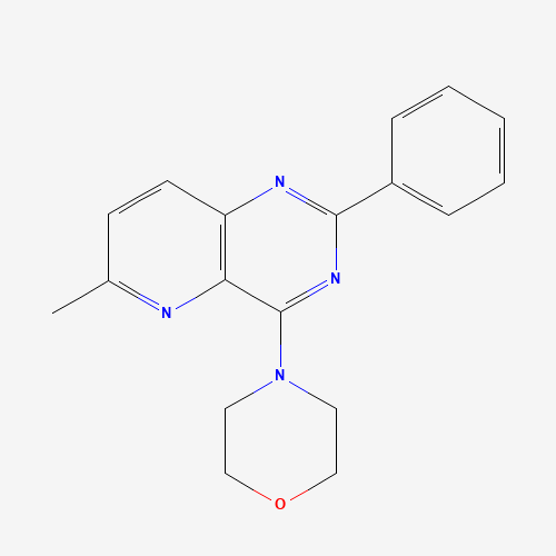 4-(6-methyl-2-phenylpyrido[3,2-d]pyrimidin-4-yl)morpholine (CAS: 1220114-26-0) - Chemical Structure and Molecular Formula 