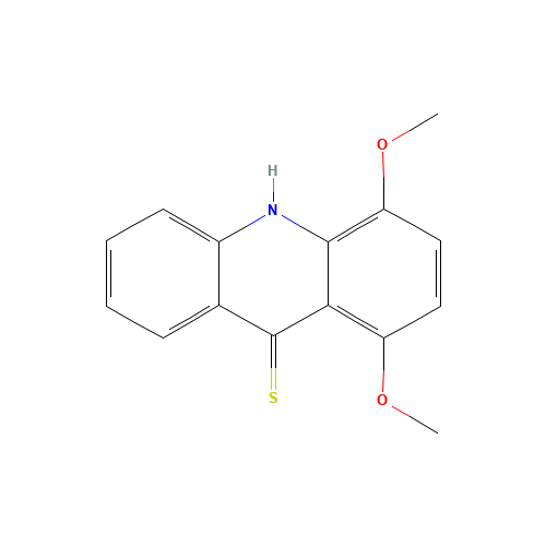 1,4-dimethoxy-10H-acridine-9-thione (CAS: 141992-47-4) - Chemical Structure and Molecular Formula 