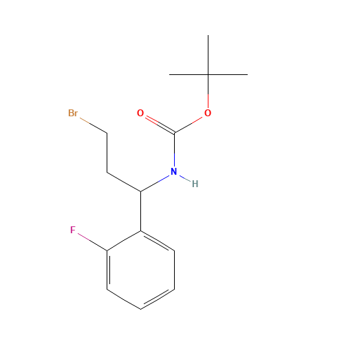 tert-butyl N-[3-bromo-1-(2-fluorophenyl)propyl]carbamate (CAS: 924818-00-8) - Related Chemical Product