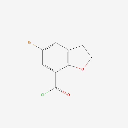 5-bromo-2,3-dihydro-1-benzofuran-7-carbonyl chloride (CAS: 108551-60-6) - Chemical Structure and Molecular Formula 