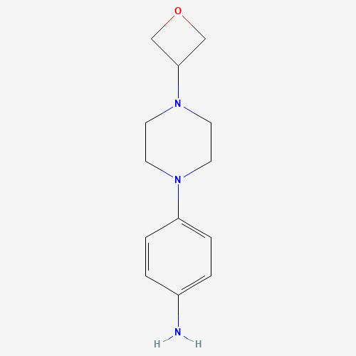 4-[4-(oxetan-3-yl)piperazin-1-yl]aniline (CAS: 1395030-33-7) - Chemical Structure and Molecular Formula 