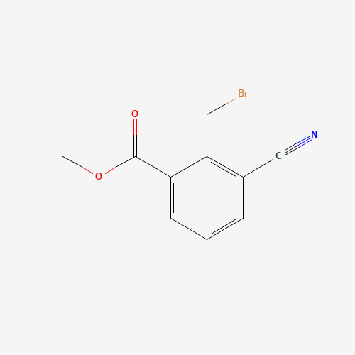 methyl 3-(bromomethyl)-4-cyanobenzoate (CAS: 908562-24-3) - Chemical Structure and Molecular Formula 
