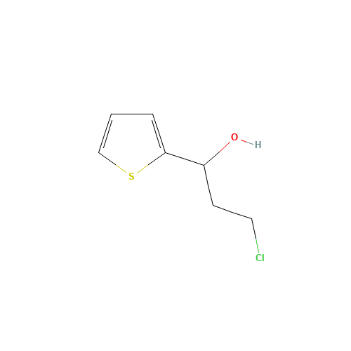 3-chloro-1-thiophen-2-ylpropan-1-ol (CAS: 260354-12-9) - Chemical Structure and Molecular Formula 