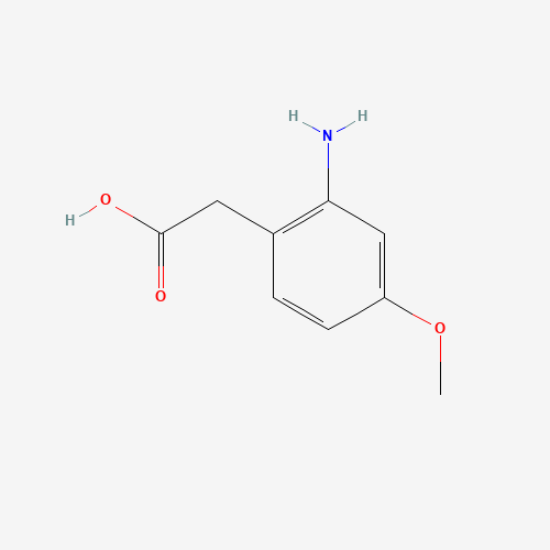2-(2-amino-4-methoxyphenyl)acetic acid (CAS: 744984-13-2) - Chemical Structure and Molecular Formula 