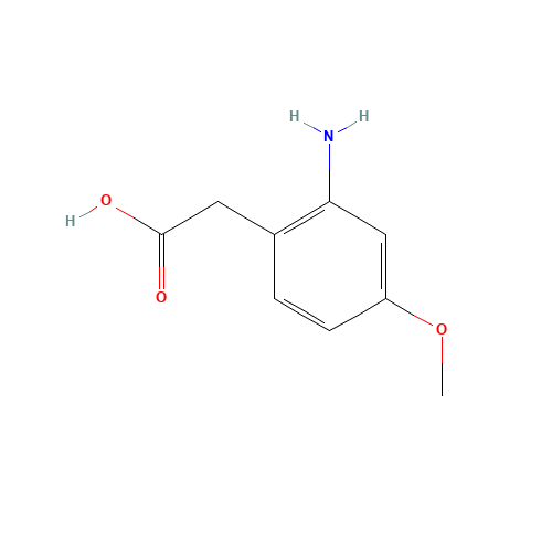 2-(2-amino-4-methoxyphenyl)acetic acid (CAS: 744984-13-2) - Chemical Structure and Molecular Formula 