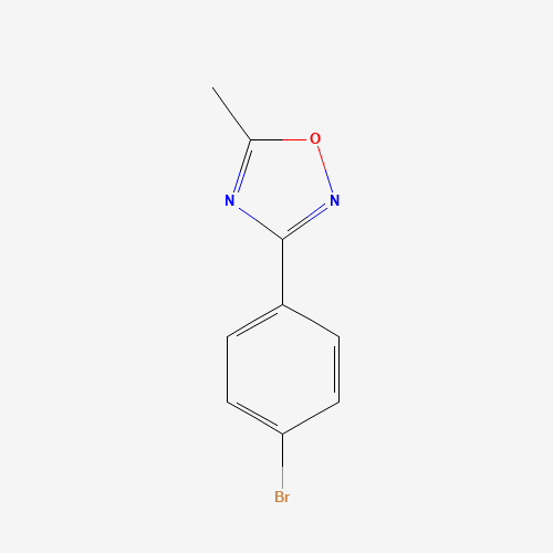 3-(4-bromophenyl)-5-methyl-1,2,4-oxadiazole (CAS: 118183-92-9) - Chemical Structure and Molecular Formula 