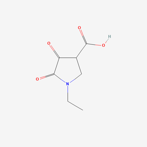 1-ethyl-4,5-dioxopyrrolidine-3-carboxylic acid (CAS: 1429293-24-2) - Chemical Structure and Molecular Formula 