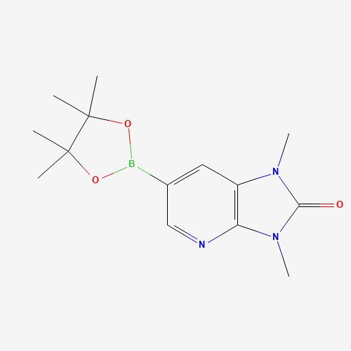 1,3-dimethyl-6-(4,4,5,5-tetramethyl-1,3,2-dioxaborolan-2-yl)imidazo[4,5-b]pyridin-2-one (CAS: 1257553-93-7) - Chemical Structure and Molecular Formula 